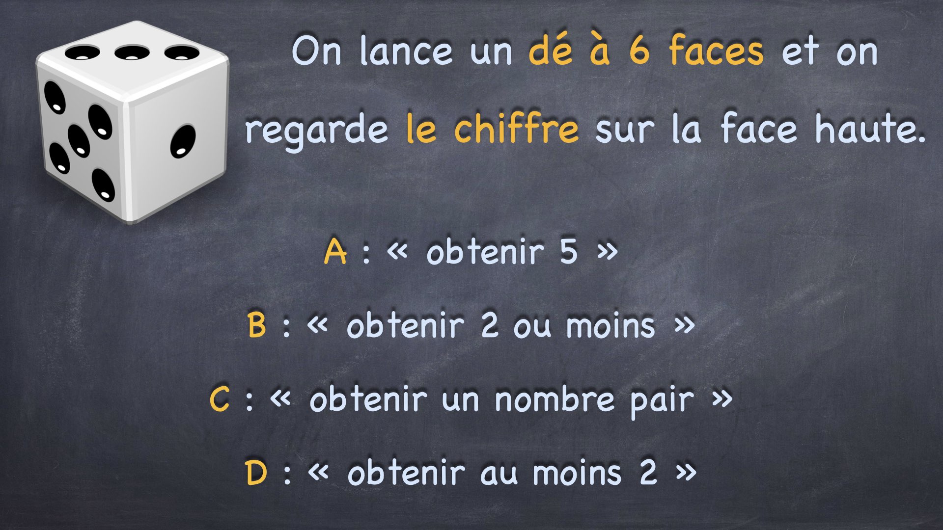 Probabilités 1 épreuve